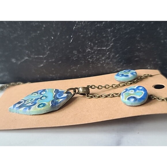 Multicolored Polymer Clay Jewelry Set, NEW - Picture 5 of 10